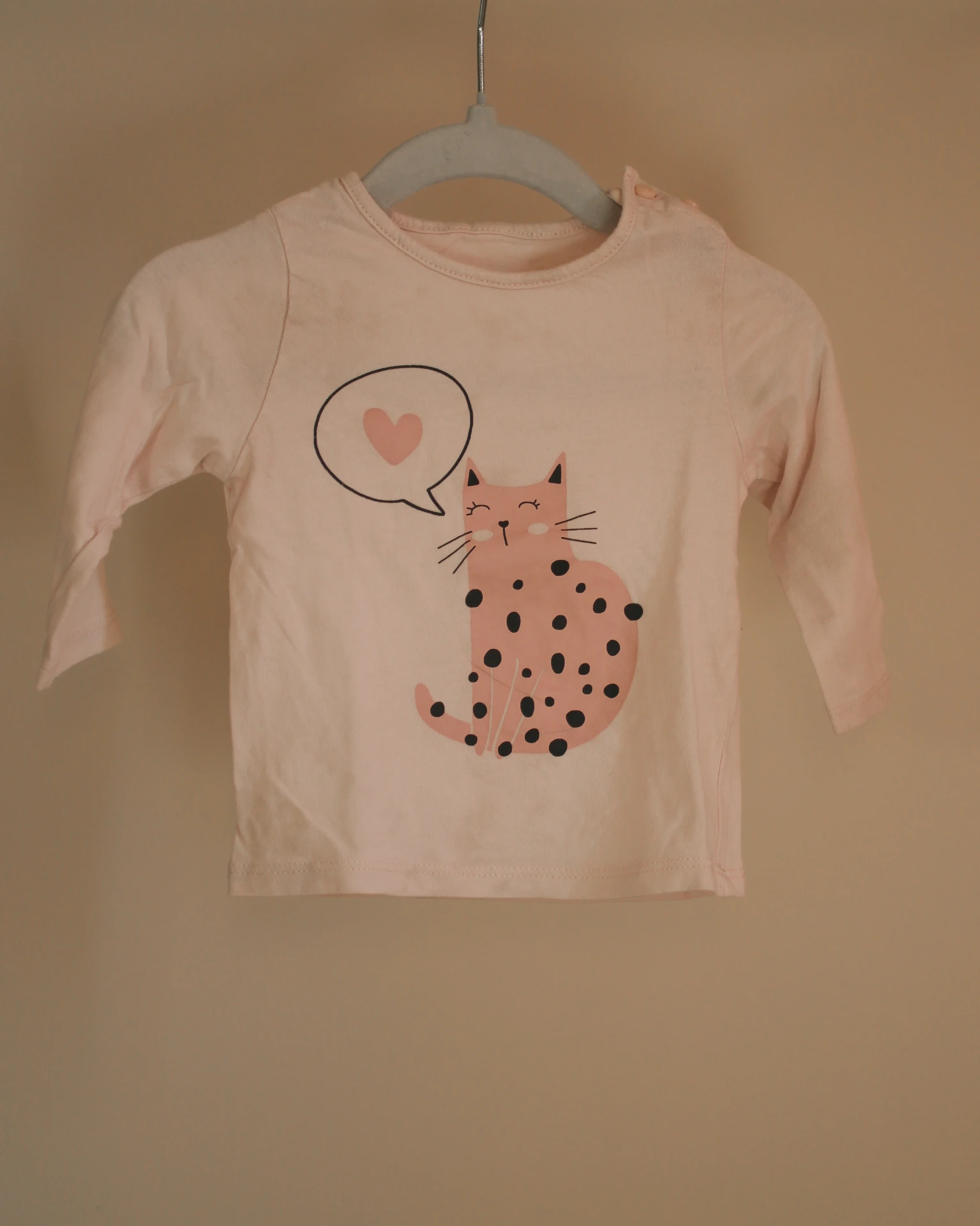 T-shirt manche longue rose pale