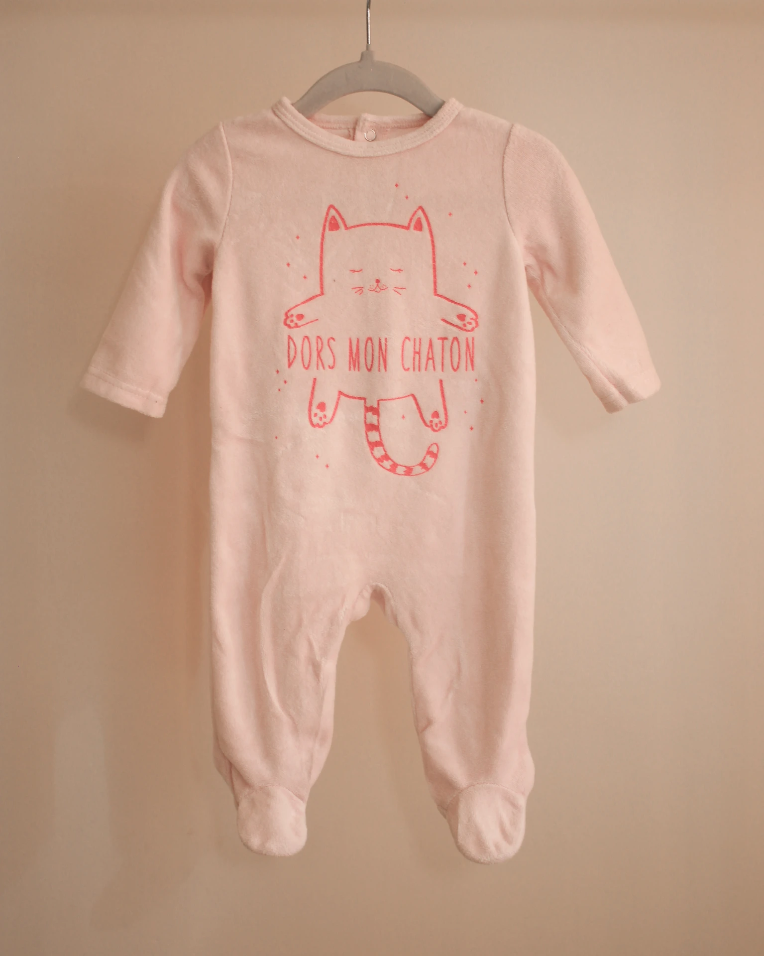 Pyjama rose 1 pièce