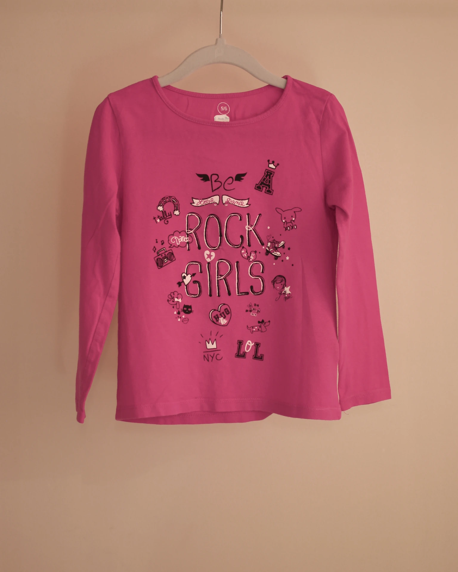 T-shirt manche longue fuchsia