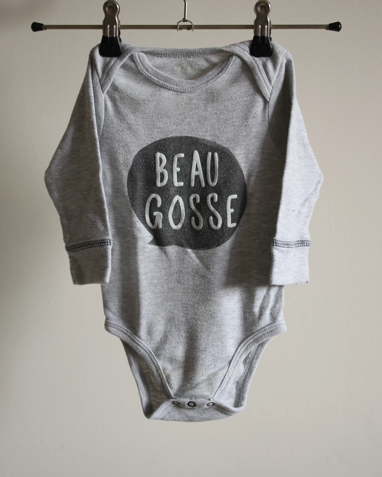 Body gris "Beau Gosse"