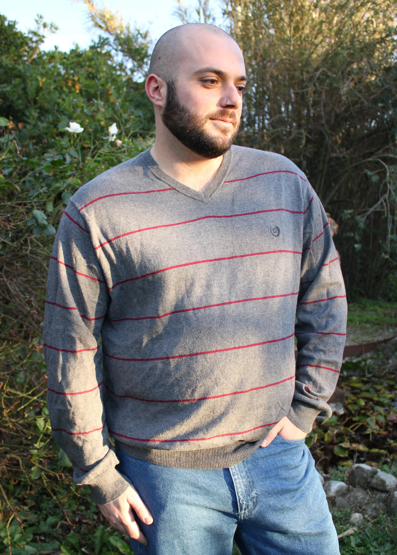 Pull Gris Rayé