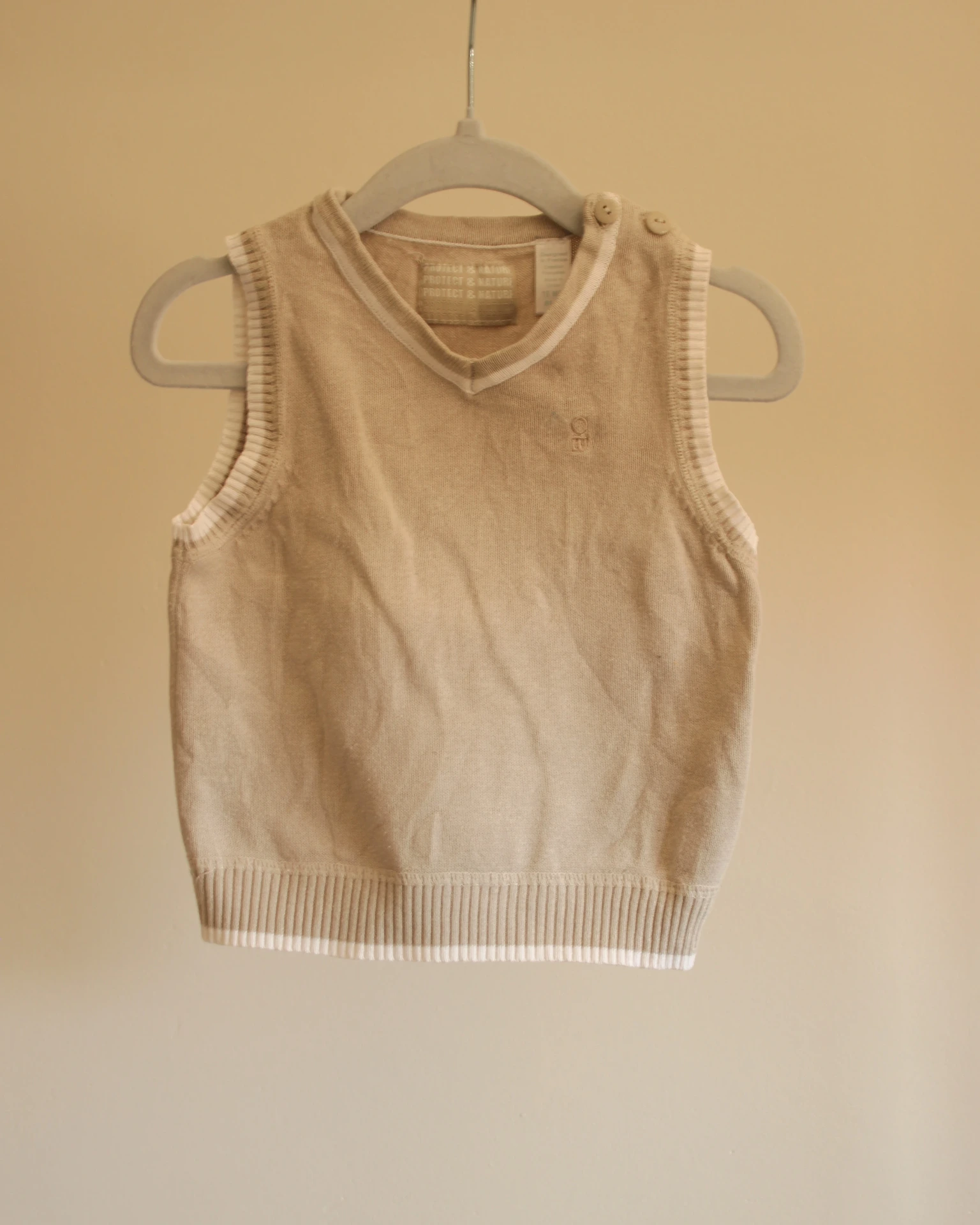 Pull sans manche Gris