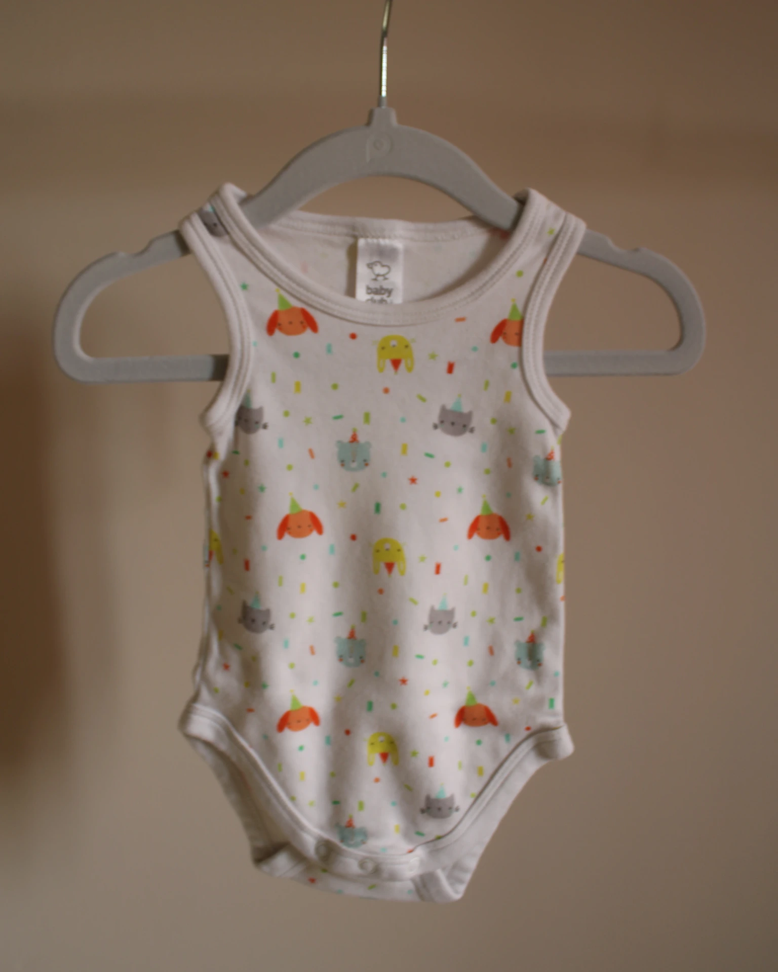 [BD002] Body blanc animaux sans manche