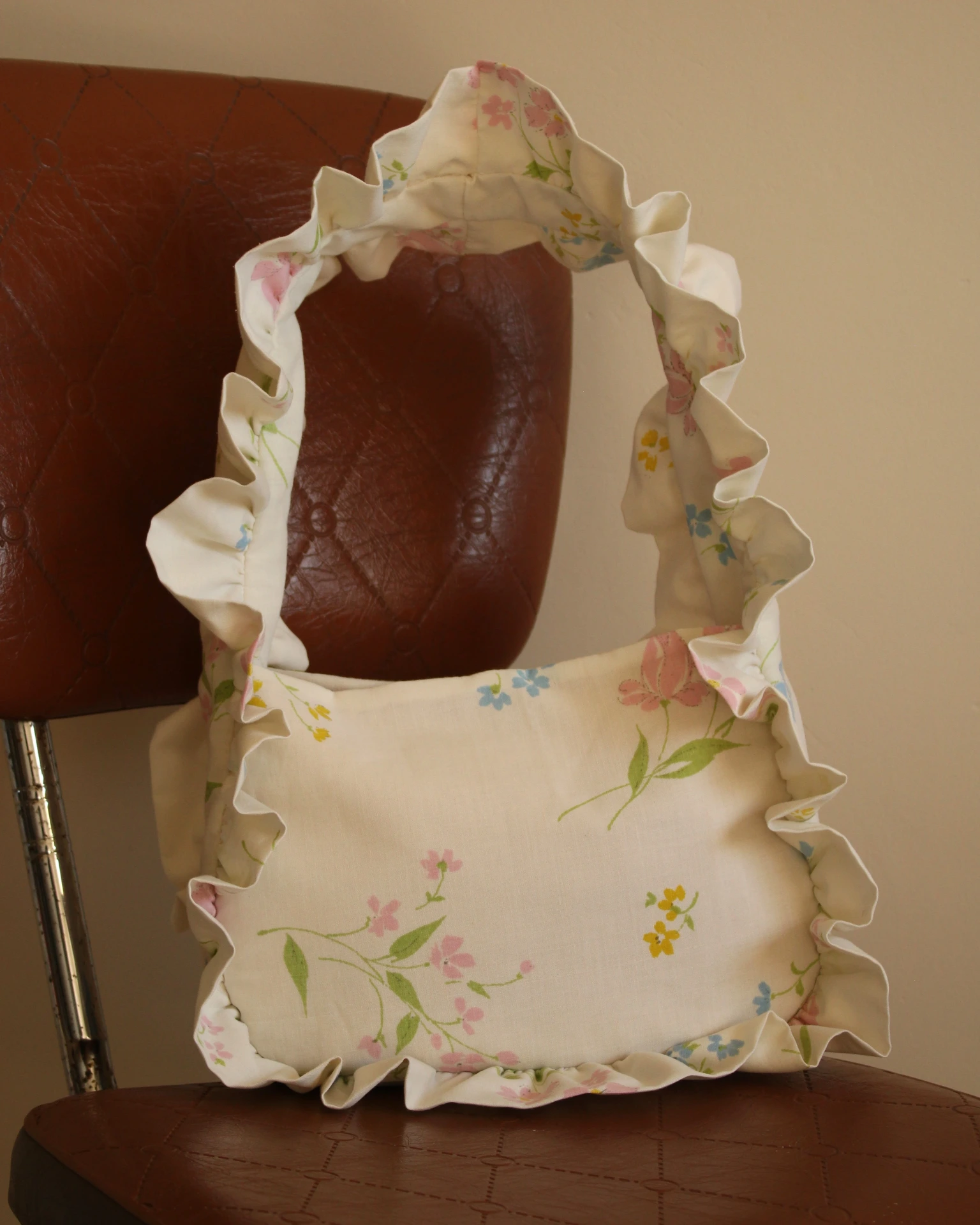 Sac Froufrou Blanc à Fleurs