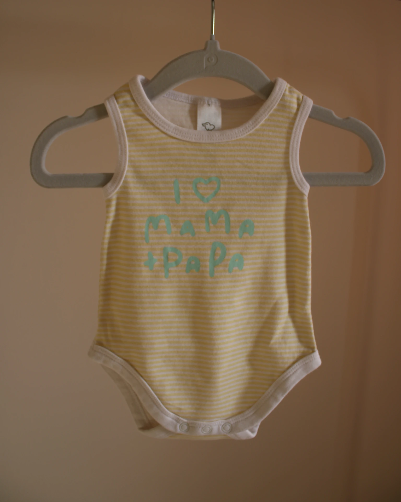 [BD008] Body rayé jaune et blanc sans manche