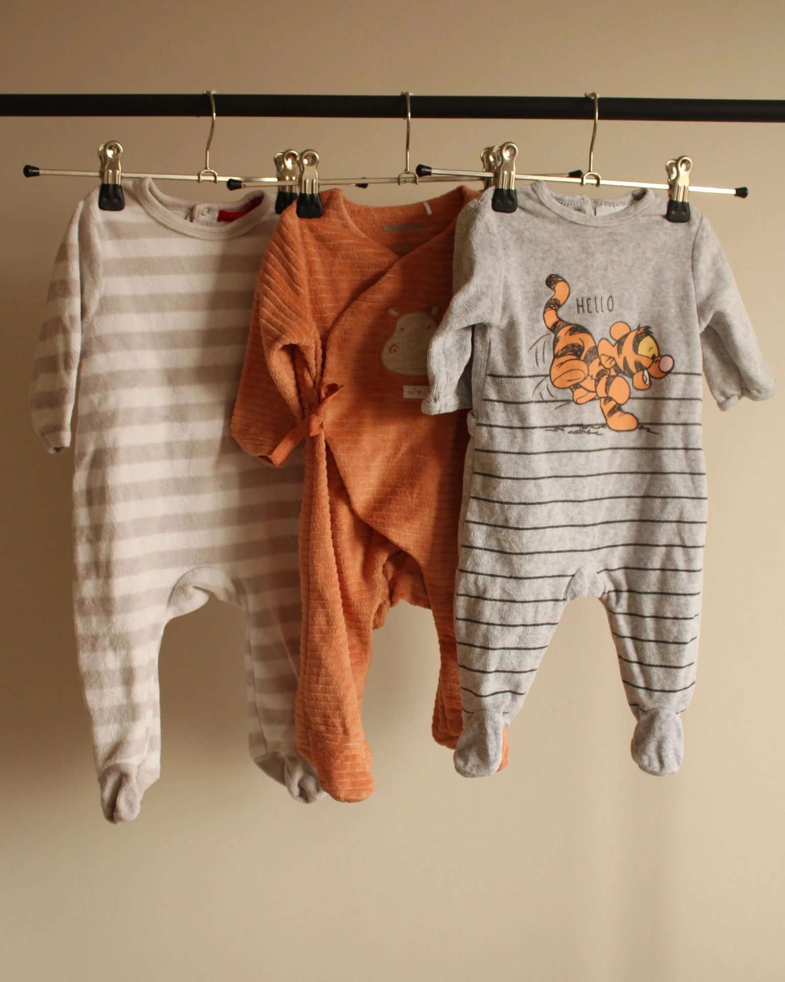 Lot de 3 pyjamas une pièce - 3 mois