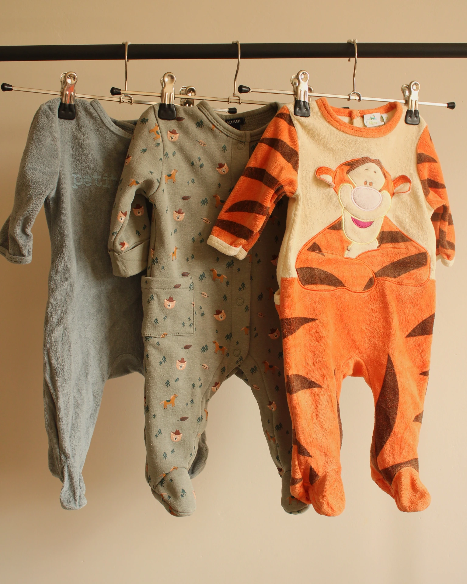 Lot de 3 pyjamas une pièce - 3 mois
