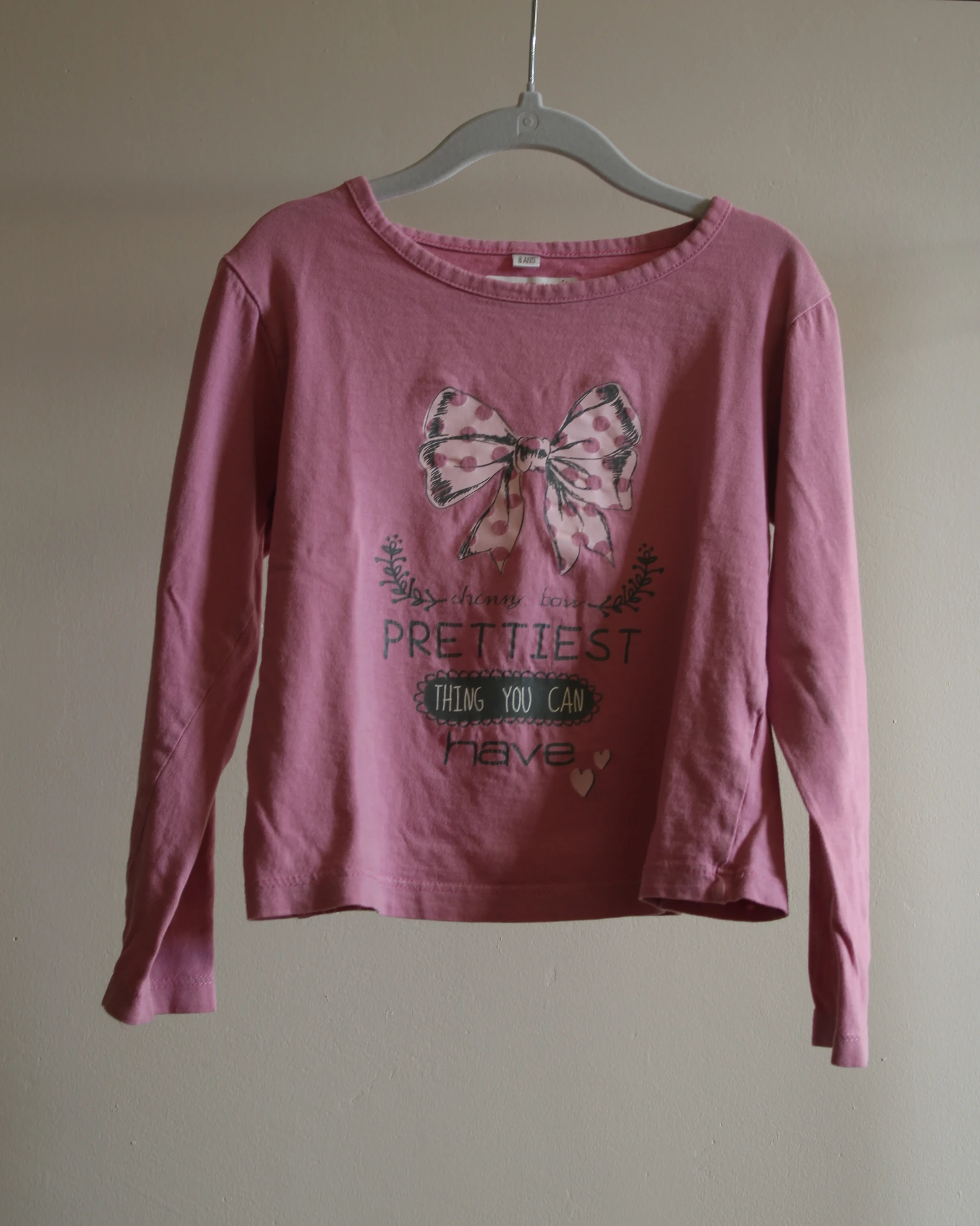 T-shirt manches longues rose 
