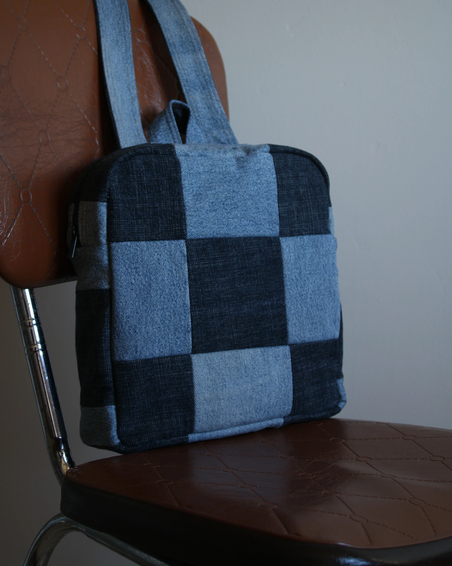 [SD001] Mini sac à dos patchwork denim