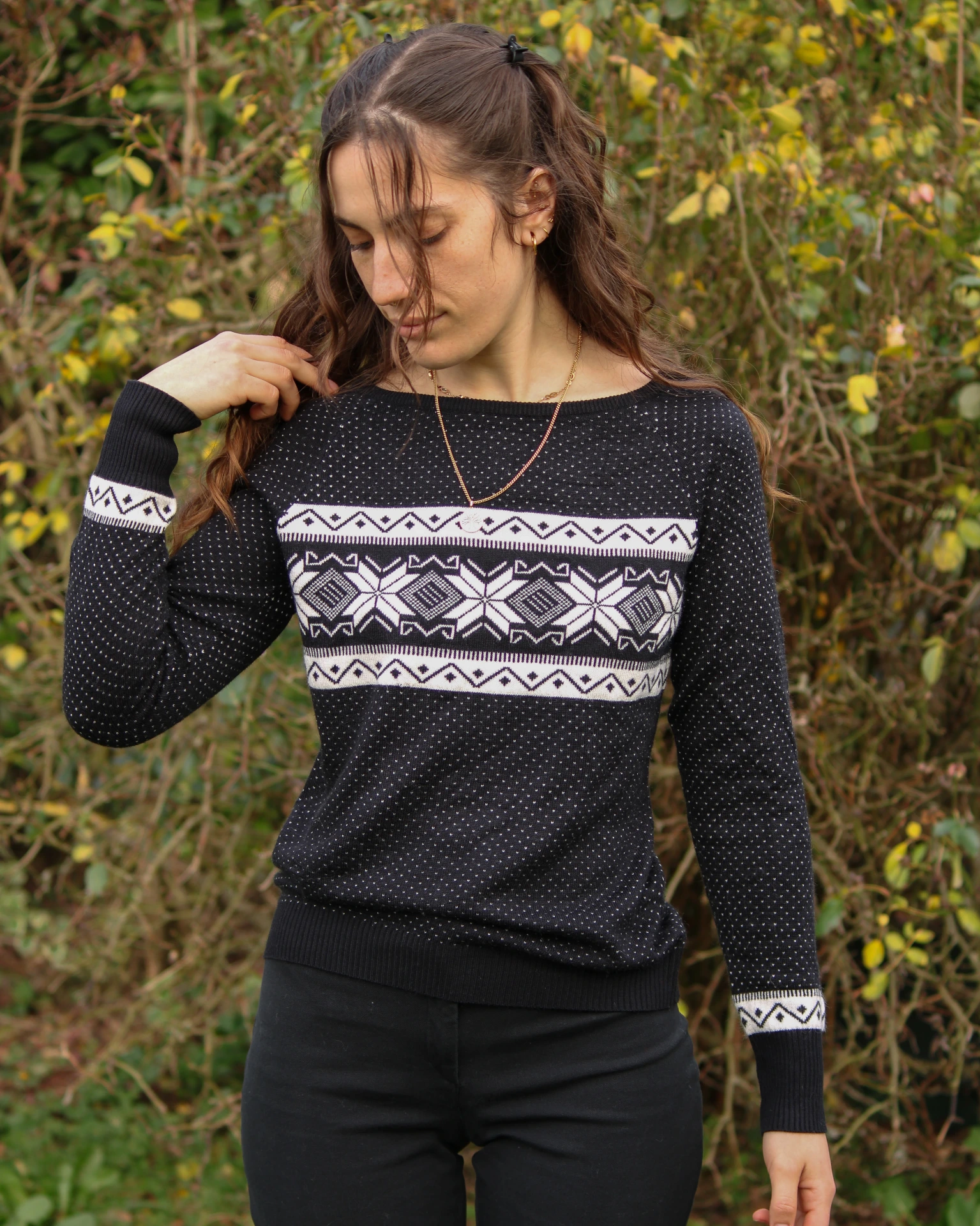 Pull de noël noir
