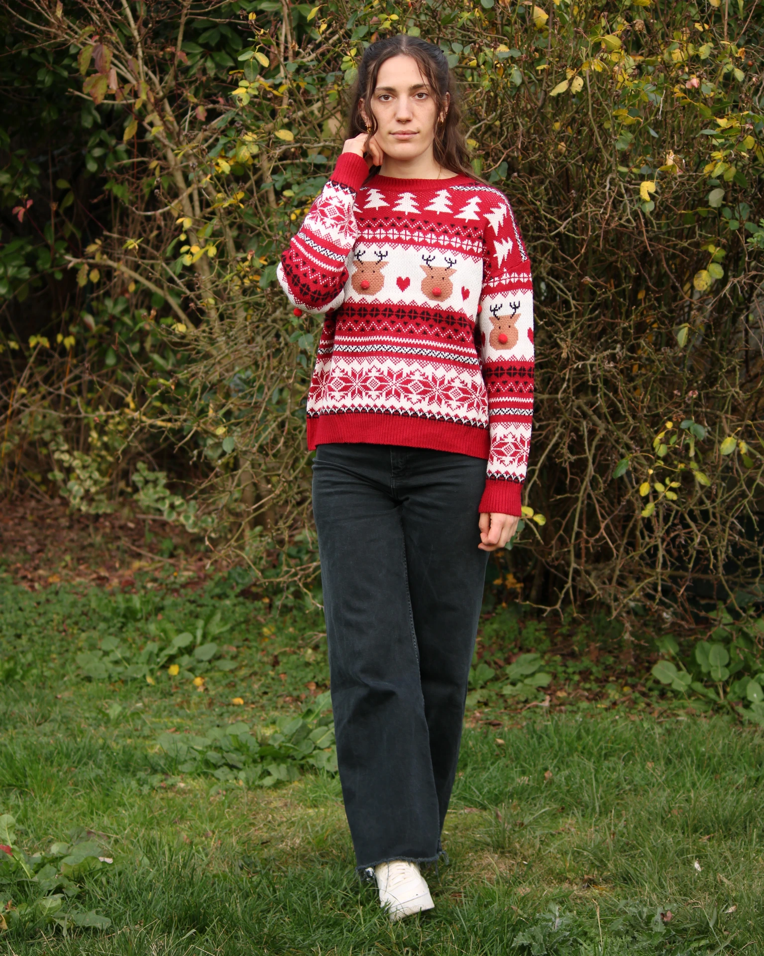 Pull de noël rouge